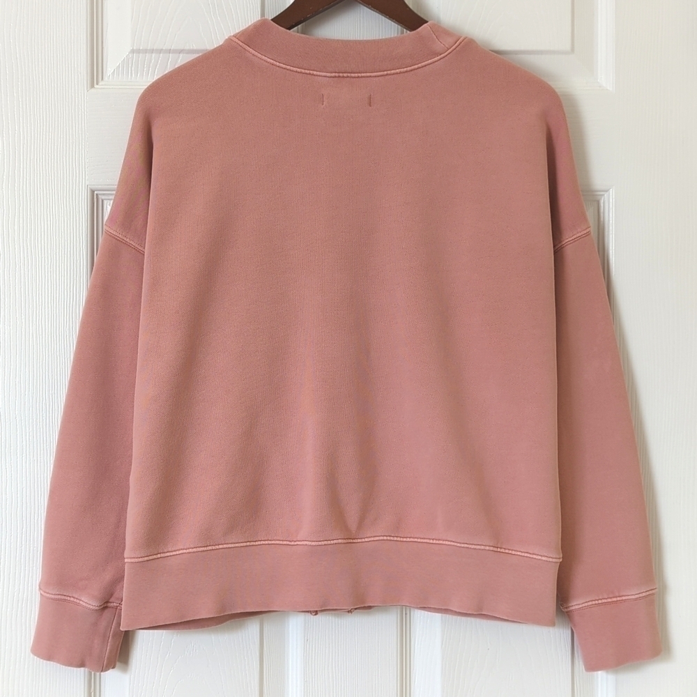 Madewell Classic (Re)sourced Cotton V-neck Cardigan Sweatshirt Blush Pink XS - Picture 12 of 14